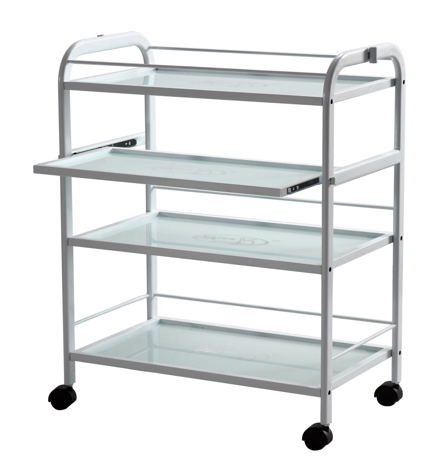 Barneys Chiswick Beauty Trolley 4 Shelves - White