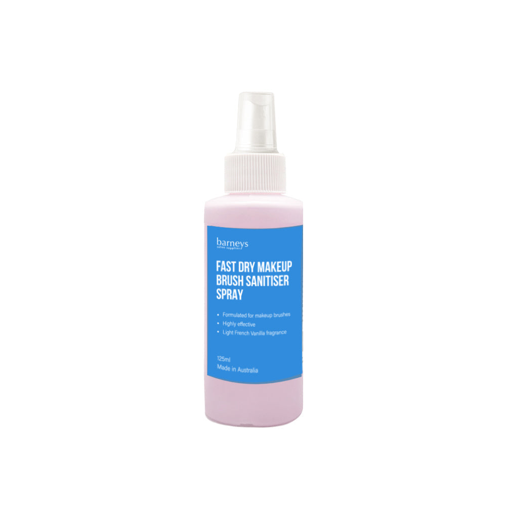 Barneys Fast Dry Make-up Brush Sanitiser Vanilla Scent - 125ml Spray Bottle