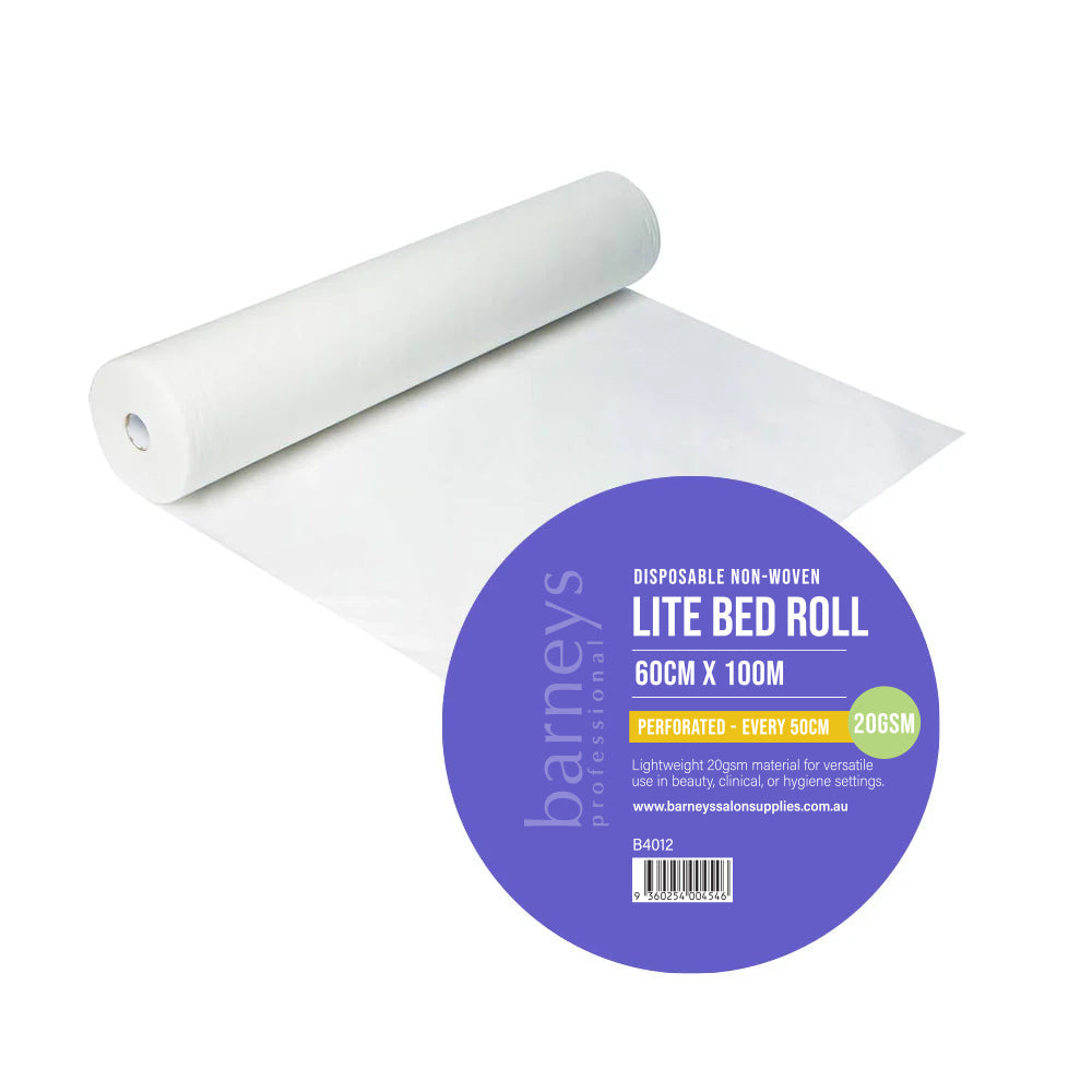 Barneys Disposable Non-Woven Bed Roll - Lite - Perforated every 50cm - 60cm x 100m