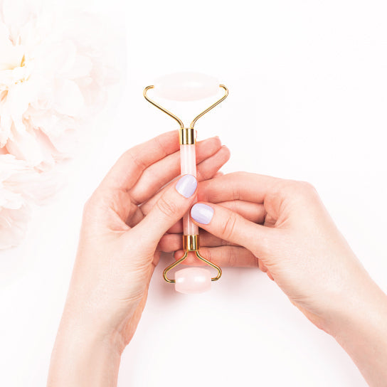 Rose Quartz Facial Roller & Gua Sha Sculpting Tool Set