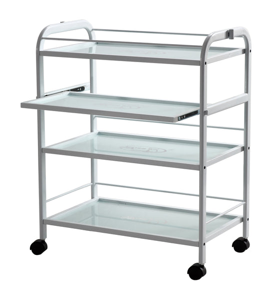 Barneys Chiswick Beauty Trolley 4 Shelves - White