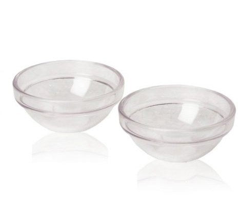 Dappen Dish Eyebrow/Eyelash Tint Mixing Bowl 2 Pack - Acrylic