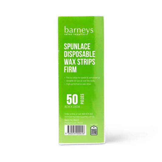 Barneys Spunlace White Wax Strips - Firm - 50 Pieces