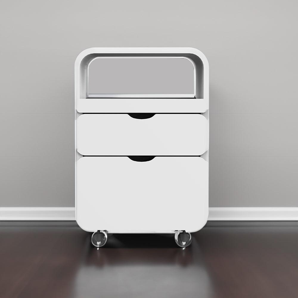 Barneys Paris 2 Drawer Beauty Trolley  - White
