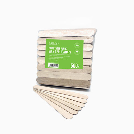 Barneys Disposable Wooden Wax Applicators - Jumbo  - 500 Pieces