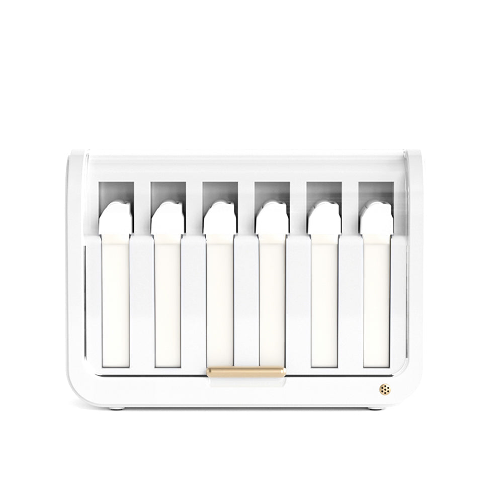 Barneys Multi Wax Cartridge Heater  - Holds 6 Cartridges - White