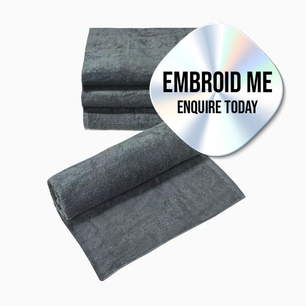 Barneys Platinum Collection Commercial Bath Towel Sheets - Charcoal - 4 Pieces