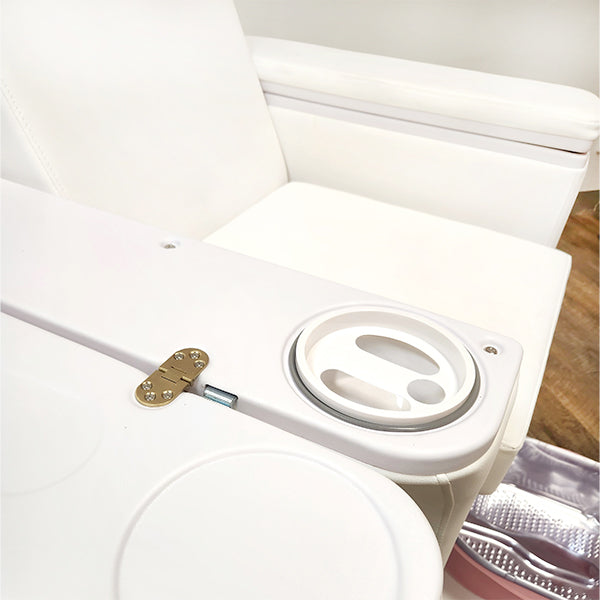 Barneys Mani & Pedi Spa Treatment Chair White Upholstery - No Plumbing - Package Deals