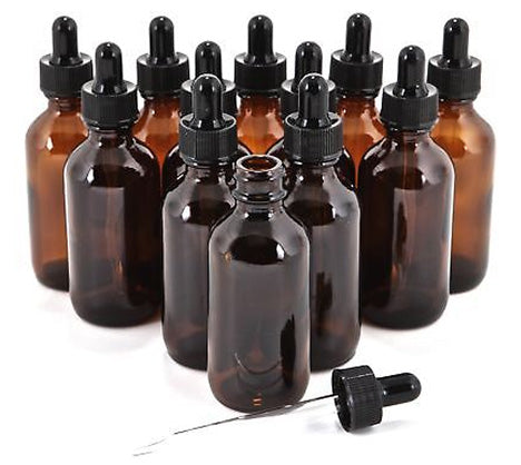Glass Bottle Amber with Glass Eye Dropper