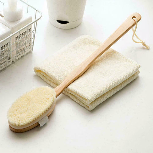Body Brush - Long Handle with Natural Bristles