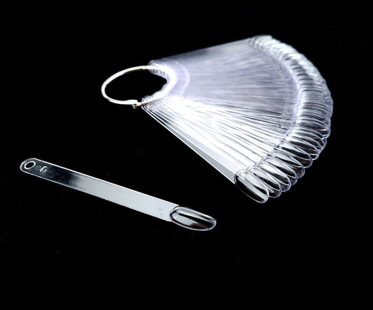 Transparent Nail Tips Display - 50 Pieces
